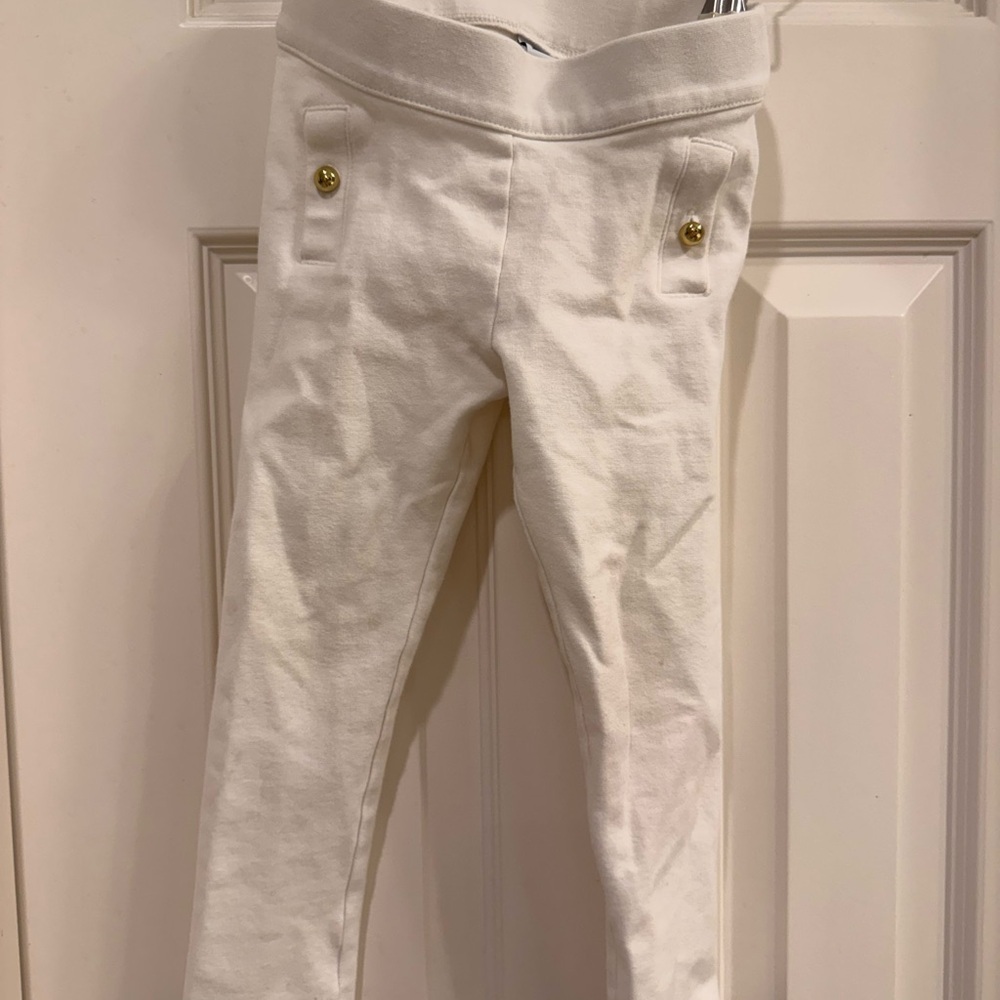 Janie and Jack Cream Leggings